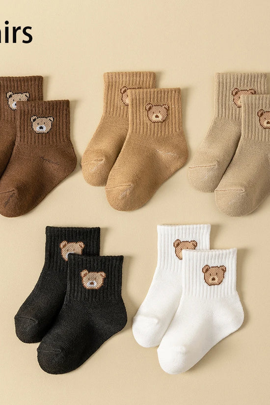 5 Pairs Soft Comfortable Breathable Baby Socks