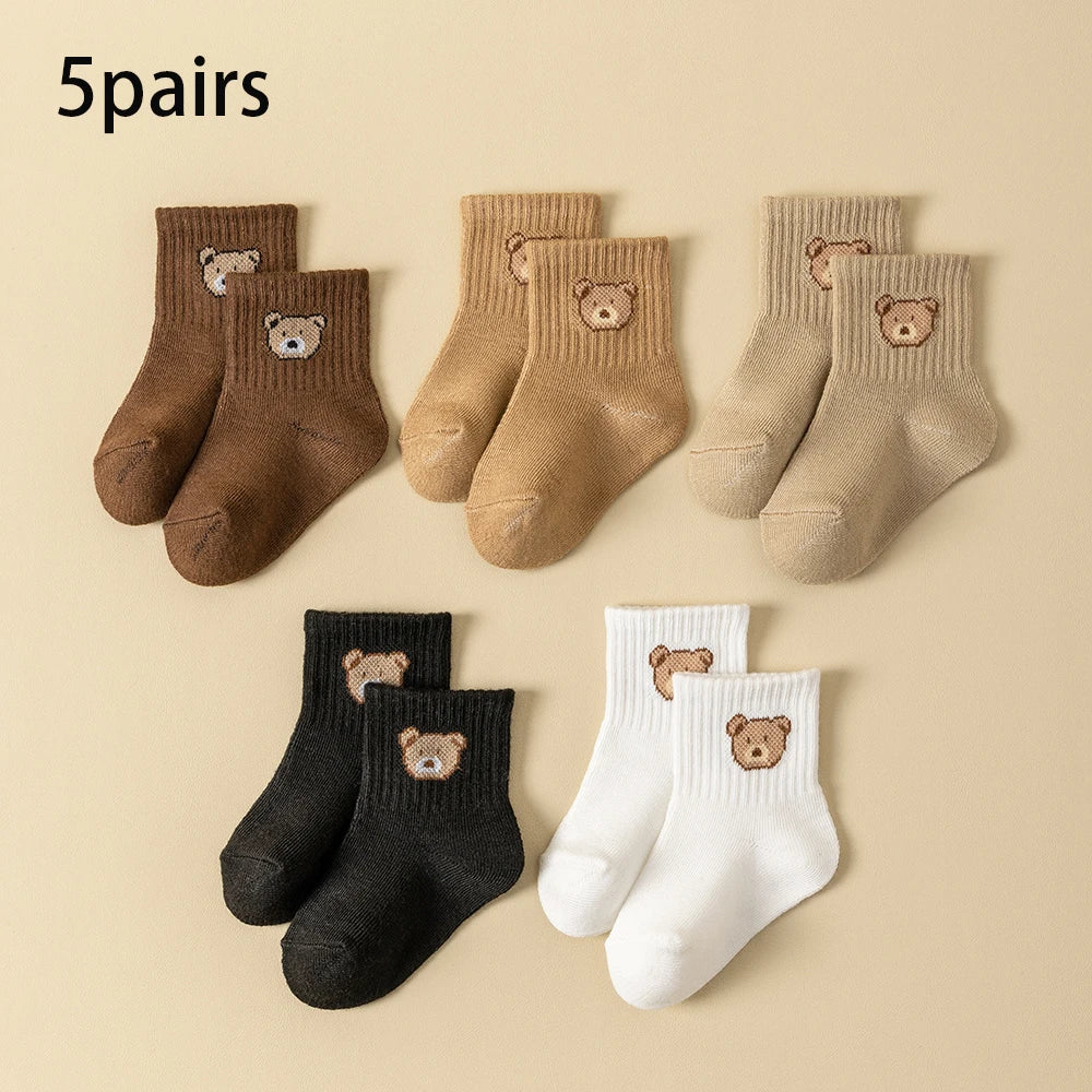 5 Pairs Soft Comfortable Breathable Baby Socks