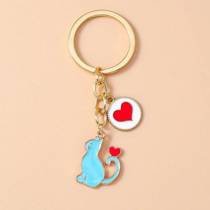 Cute Enamel Handmade Cartoon Animal Keychain
