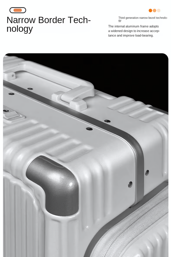 Three-Opening Multi-Functional Travel Gray Luggage