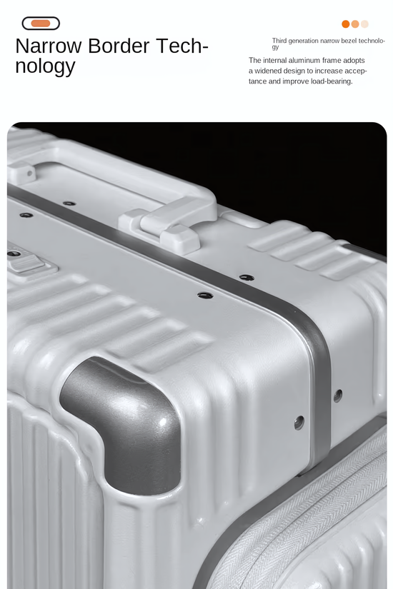 Three-Opening Multi-Functional Travel Gray Luggage