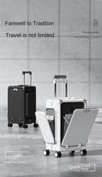 Three-Opening Multi-Functional Travel Pink Luggage