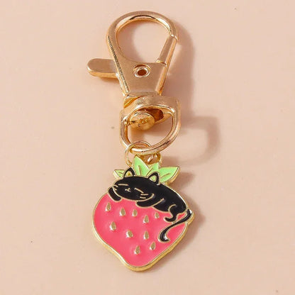 Cute Enamel Handmade Cartoon Animal Keychain