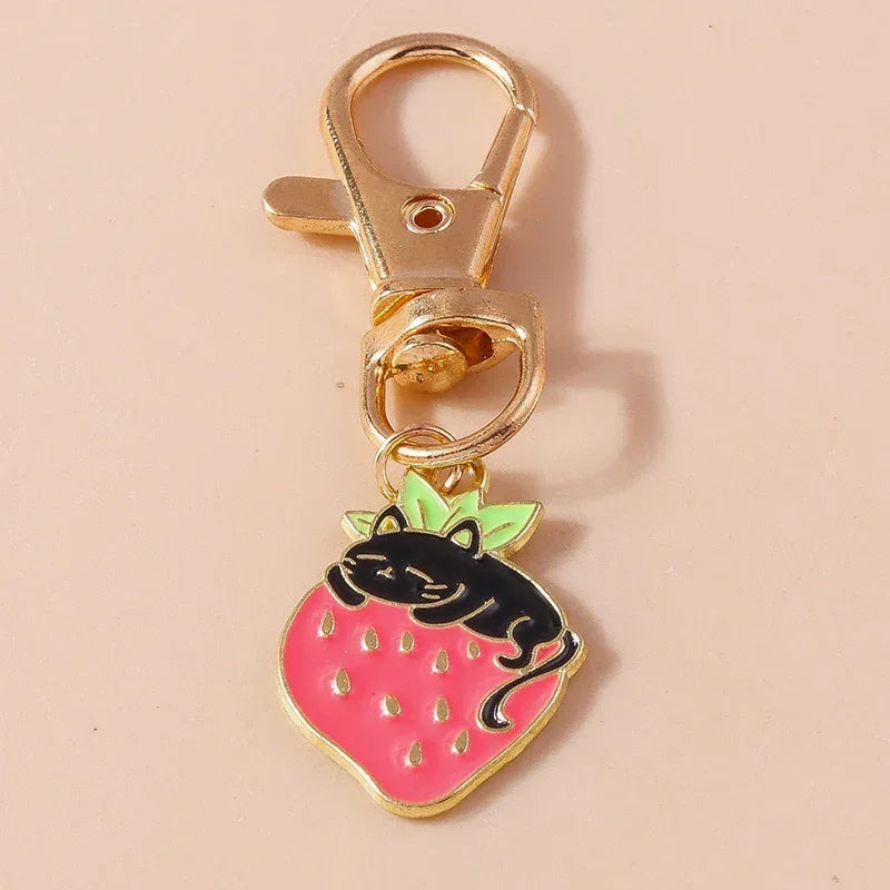Cute Enamel Handmade Cartoon Animal Keychain