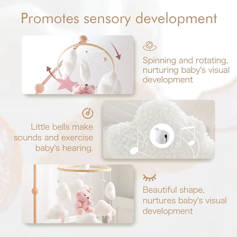 Baby Crib Mobile Rattle Soft Felt Velvet Toys