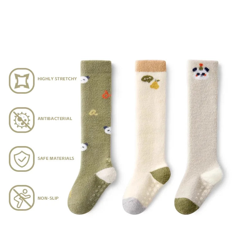 Skin-friendly Thick Warm Soft Baby Knee High Socks