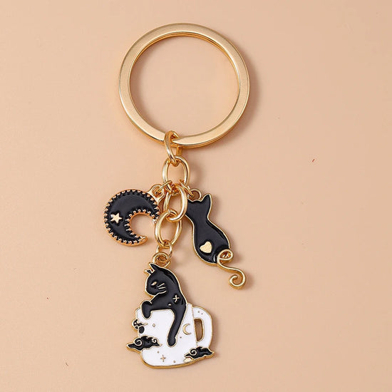 Cute Enamel Handmade Cartoon Animal Keychain