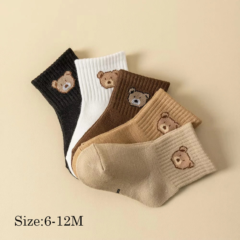 5 Pairs Soft Comfortable Breathable Baby Socks