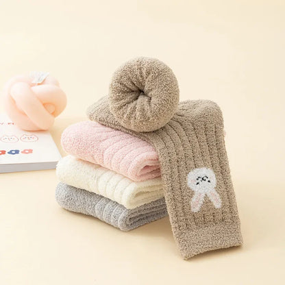 4 Pack Warm Fleece Baby Soft Winter Socks