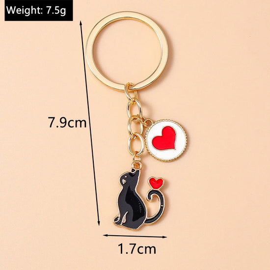 Cute Enamel Handmade Cartoon Animal Keychain