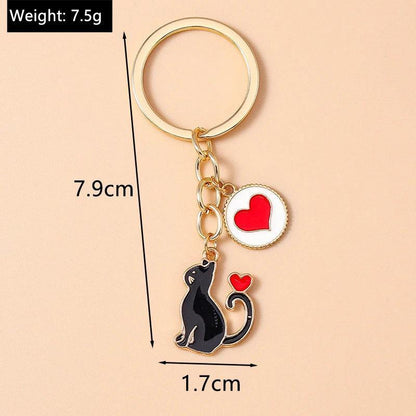 Cute Enamel Handmade Cartoon Animal Keychain
