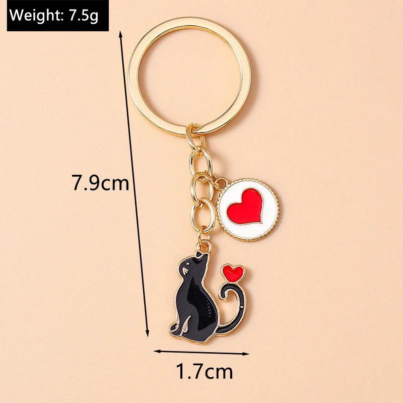 Cute Enamel Handmade Cartoon Animal Keychain