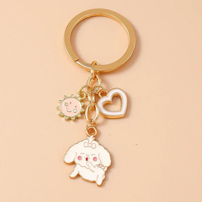 Cute Enamel Handmade Cartoon Animal Keychain