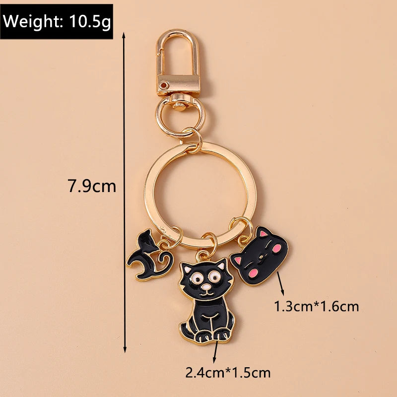Cute Enamel Handmade Cartoon Animal Keychain