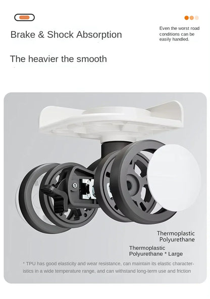 Three-Opening Multi-Functional Travel Gray Luggage