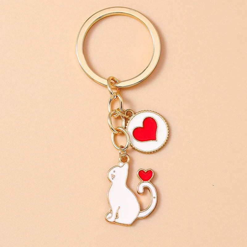 Cute Enamel Handmade Cartoon Animal Keychain
