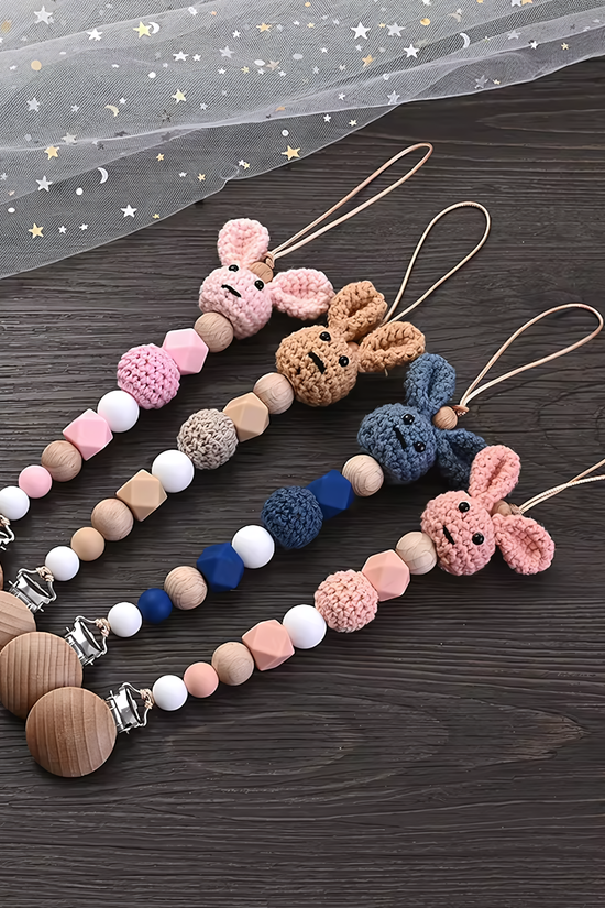 Woody Baby Wooden Pacifier Clip