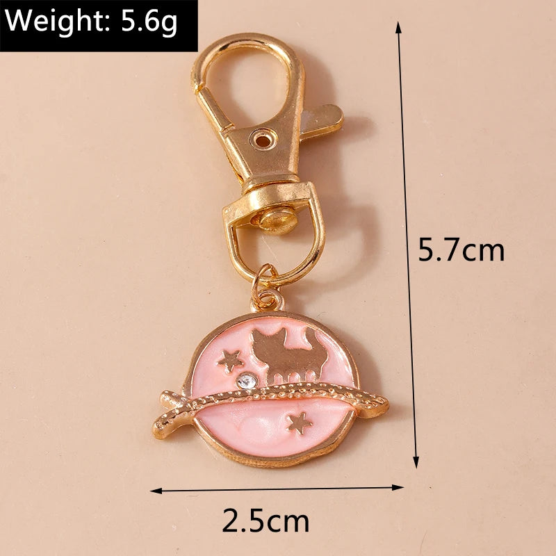 Cute Enamel Handmade Cartoon Animal Keychain