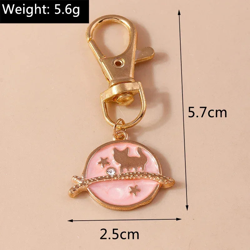 Cute Enamel Handmade Cartoon Animal Keychain