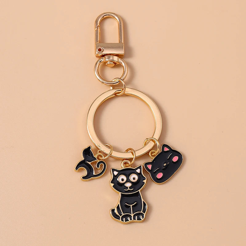 Cute Enamel Handmade Cartoon Animal Keychain