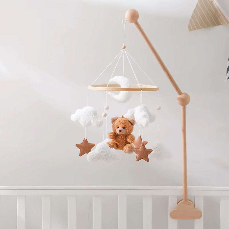 Baby Crib Mobile Rattle Soft Felt Velvet Toys