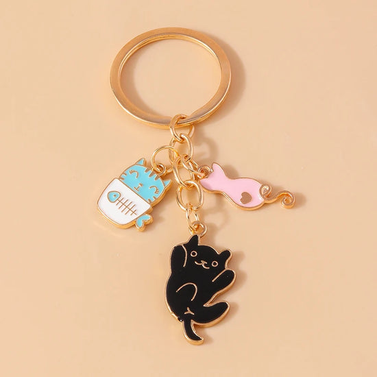 Cute Enamel Handmade Cartoon Animal Keychain