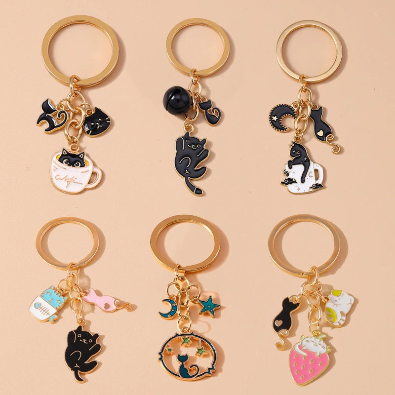 Cute Enamel Handmade Cartoon Animal Keychain