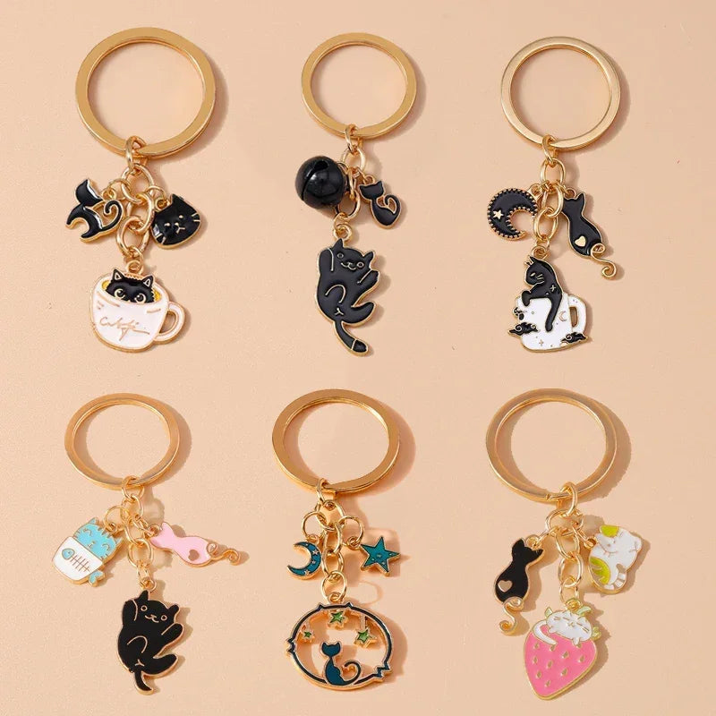 Cute Enamel Handmade Cartoon Animal Keychain