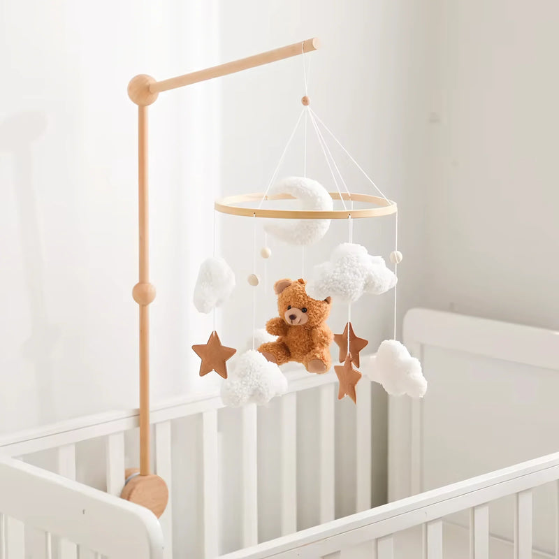 Baby Crib Mobile Rattle Soft Felt Velvet Toys