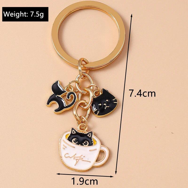 Cute Enamel Handmade Cartoon Animal Keychain