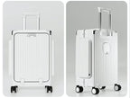 Three-Opening Multi-Functional Travel White Luggage
