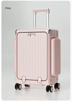 Three-Opening Multi-Functional Travel Pink Luggage