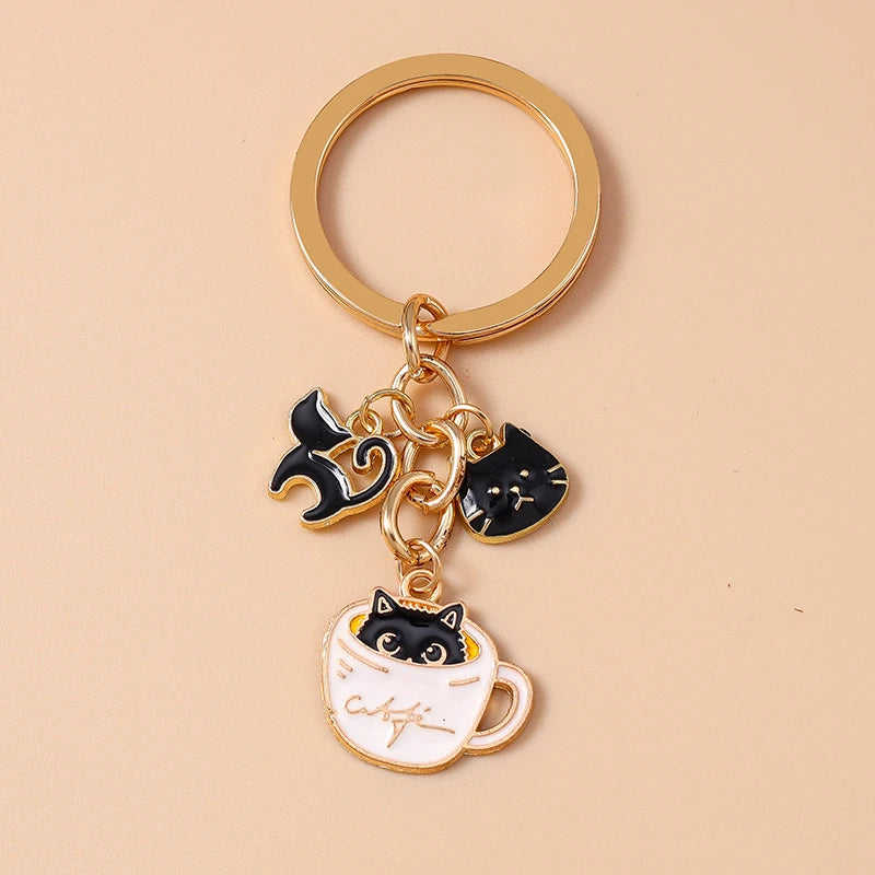 Cute Enamel Handmade Cartoon Animal Keychain