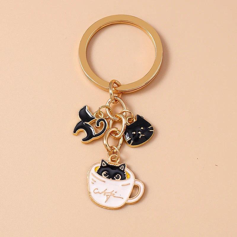 Cute Enamel Handmade Cartoon Animal Keychain
