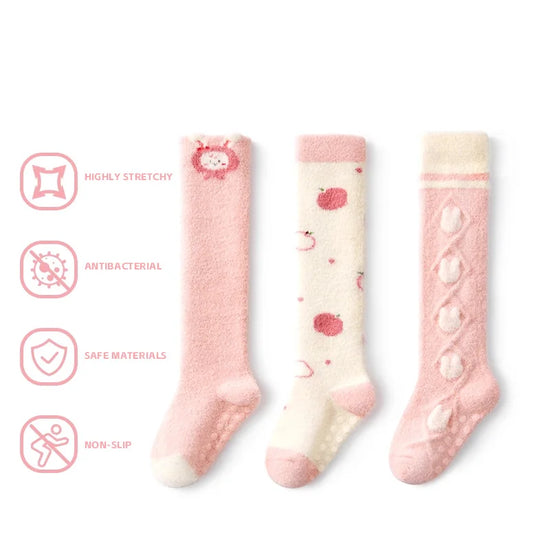 Skin-friendly Thick Warm Soft Baby Knee High Socks