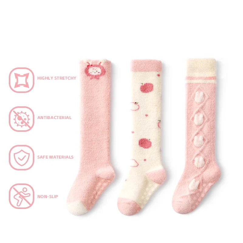 Skin-friendly Thick Warm Soft Baby Knee High Socks