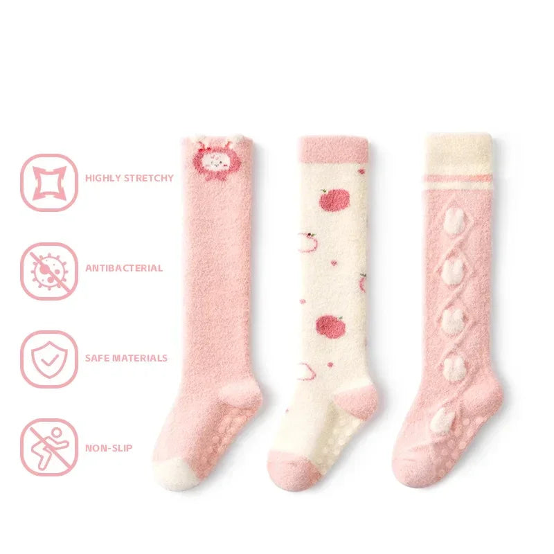 Skin-friendly Thick Warm Soft Baby Knee High Socks