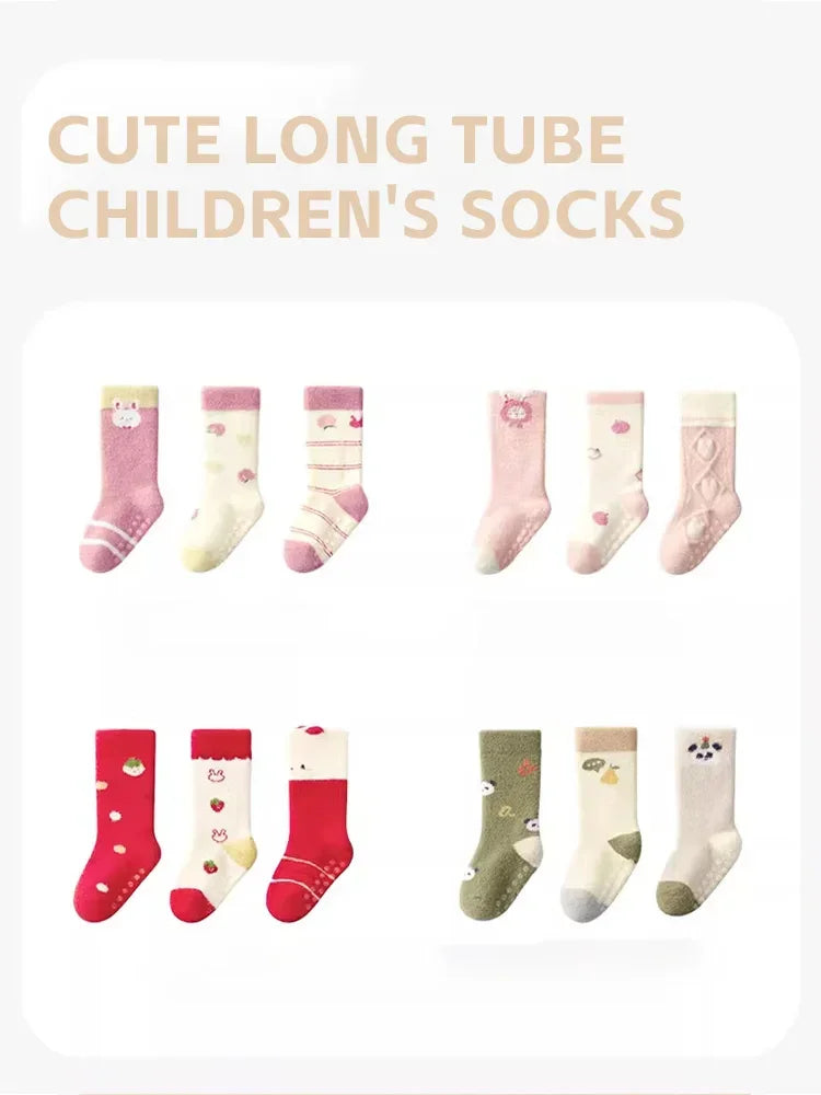 Skin-friendly Thick Warm Soft Baby Knee High Socks