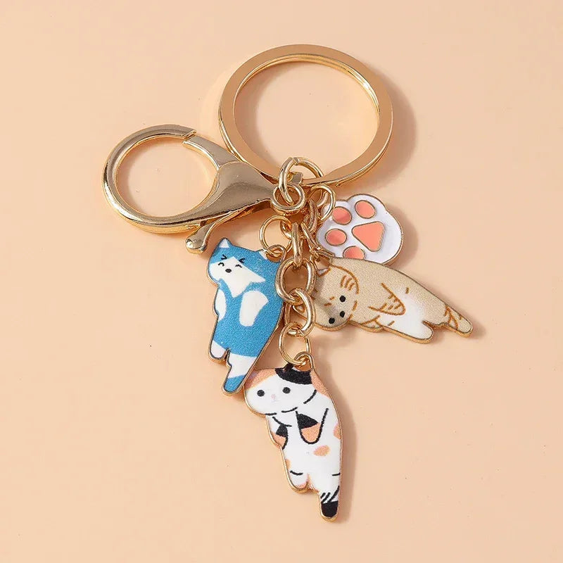Cute Enamel Handmade Cartoon Animal Keychain