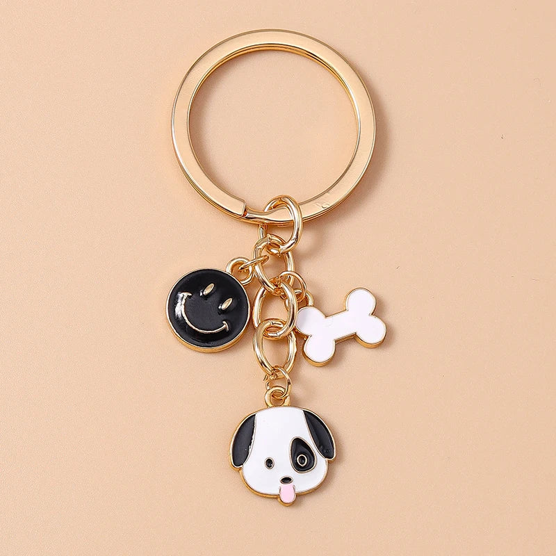 Cute Enamel Handmade Cartoon Animal Keychain