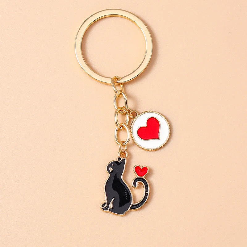 Cute Enamel Handmade Cartoon Animal Keychain