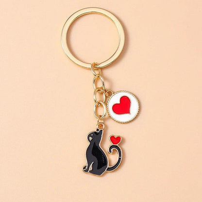 Cute Enamel Handmade Cartoon Animal Keychain