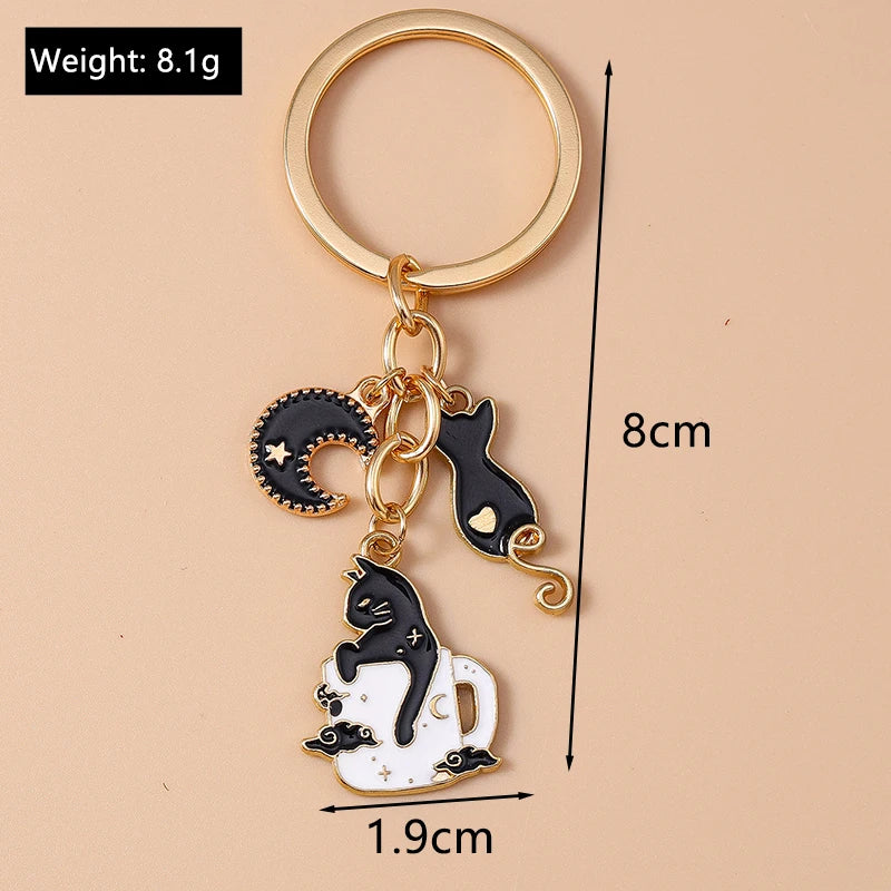 Cute Enamel Handmade Cartoon Animal Keychain