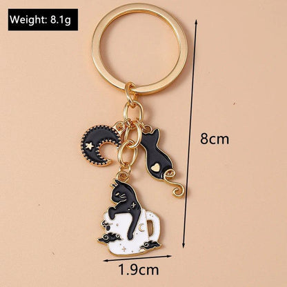 Cute Enamel Handmade Cartoon Animal Keychain