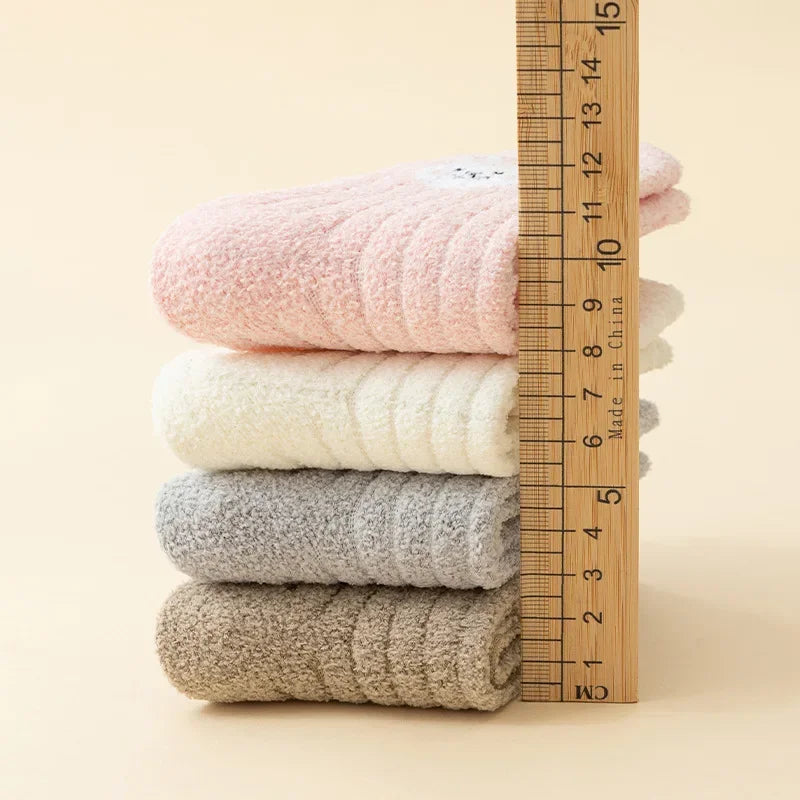 4 Pack Warm Fleece Baby Soft Winter Socks