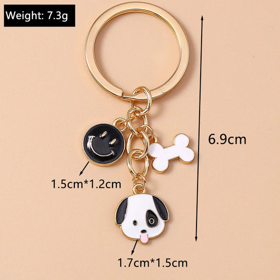 Cute Enamel Handmade Cartoon Animal Keychain