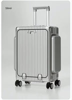 Three-Opening Multi-Functional Travel Silver Luggage