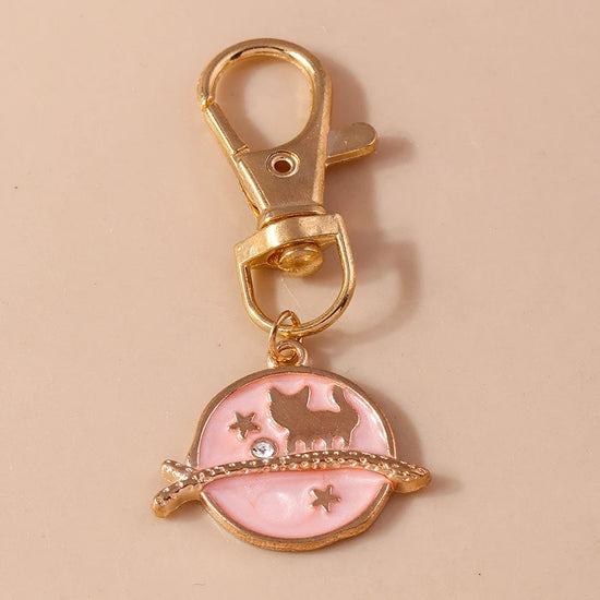 Cute Enamel Handmade Cartoon Animal Keychain