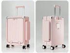 Three-Opening Multi-Functional Travel Pink Luggage