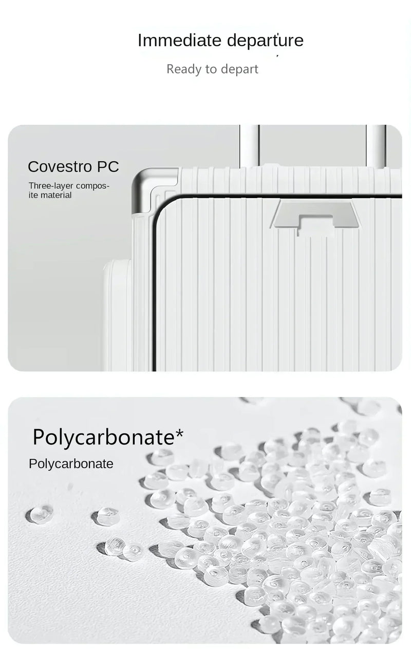 Three-Opening Multi-Functional Travel Green Luggage